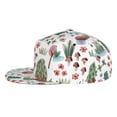 thumbnail image 3 of Daiia Frog and Forest Plants print Flat Bill Hats Flat Brim Trucker Cap Baseball Cap Adjustable Classic Low Profile Hat Unconstructed Plain Cap, 3 of 9