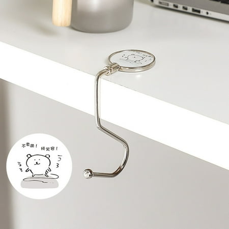 

2pcs Movable Desk Side Hook Adjustable Hard Iron Hook for Home School Office