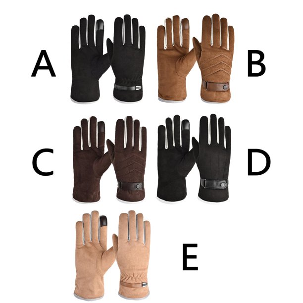 Guantes cálidos de invierno a prueba de viento Guante de dedo completo Compatible con pantalla táctil Mitones gruesos térmicos para conducir en otoño talla única Macarena Guantes de invierno