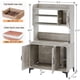thumbnail image 5 of 51 in wood hidden litter box muebles con 4-layer almacenamiento estantes - gray, 5 of 6