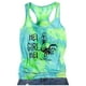 thumbnail image 1 of Mujeres Casual Tie-dye Carta Pavo Impreso Sin mangas Jersey Suelto O-cuello Camiseta Chaleco Tops Fridja qr4511, 1 of 2