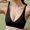 Black, variant on Bras for Women No Underwire Sexy V Neck Seamless Underwear Home Leisure Double Hook Comfortable Bra Push up Bras