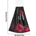thumbnail image 3 of GZHJMY Red Wine Glasses Kitchen Hanging Towels, 2 PCs Rose Flower Dish Cloth Tie Towels Hand Towel Tea Bar Towels Fast Drying for Bathroom Farmhous Tabletop Home Decor, 3 of 7