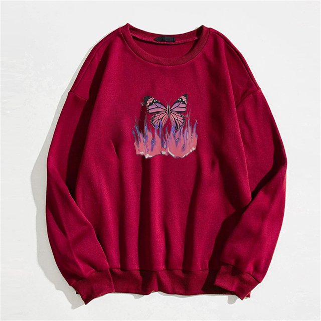 ICHUANYI Liquidación Moda Mujer Impresión Casual Manga Larga Señoras Sudadera Tops ICHUANYI WER202308245255