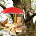 thumbnail image 6 of Gnodary Squirrel Feeder with Umbrella, Squirrel Feeders for Outside, Squirrel Picnic Table Feeder - Chipmunk Feeder Hold Corn, Corn Cob, Peanuts, 6 of 10