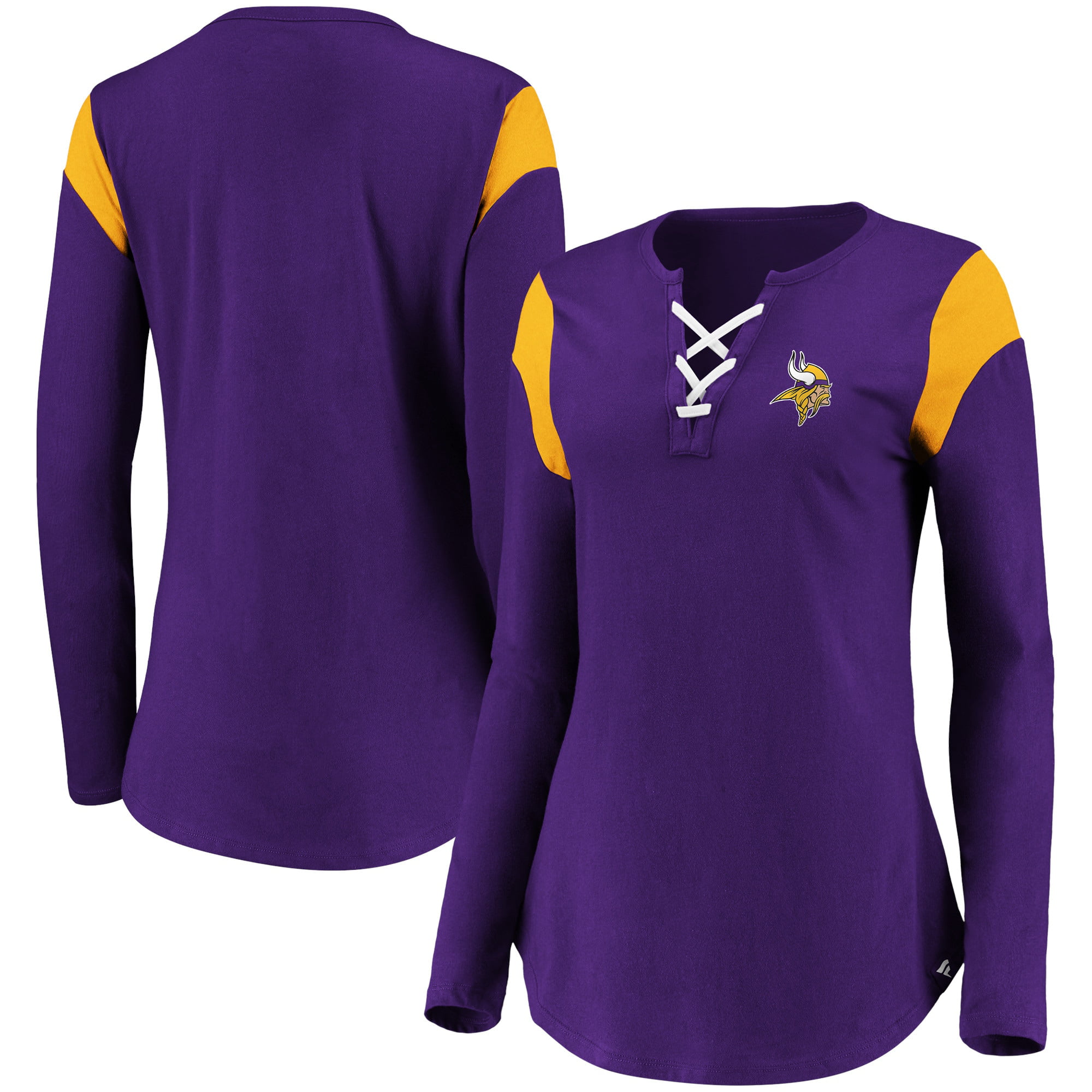 Purple Minnesota Vikings Women's T-Shirt Iconic Splatter Graphic T-Shirt New 