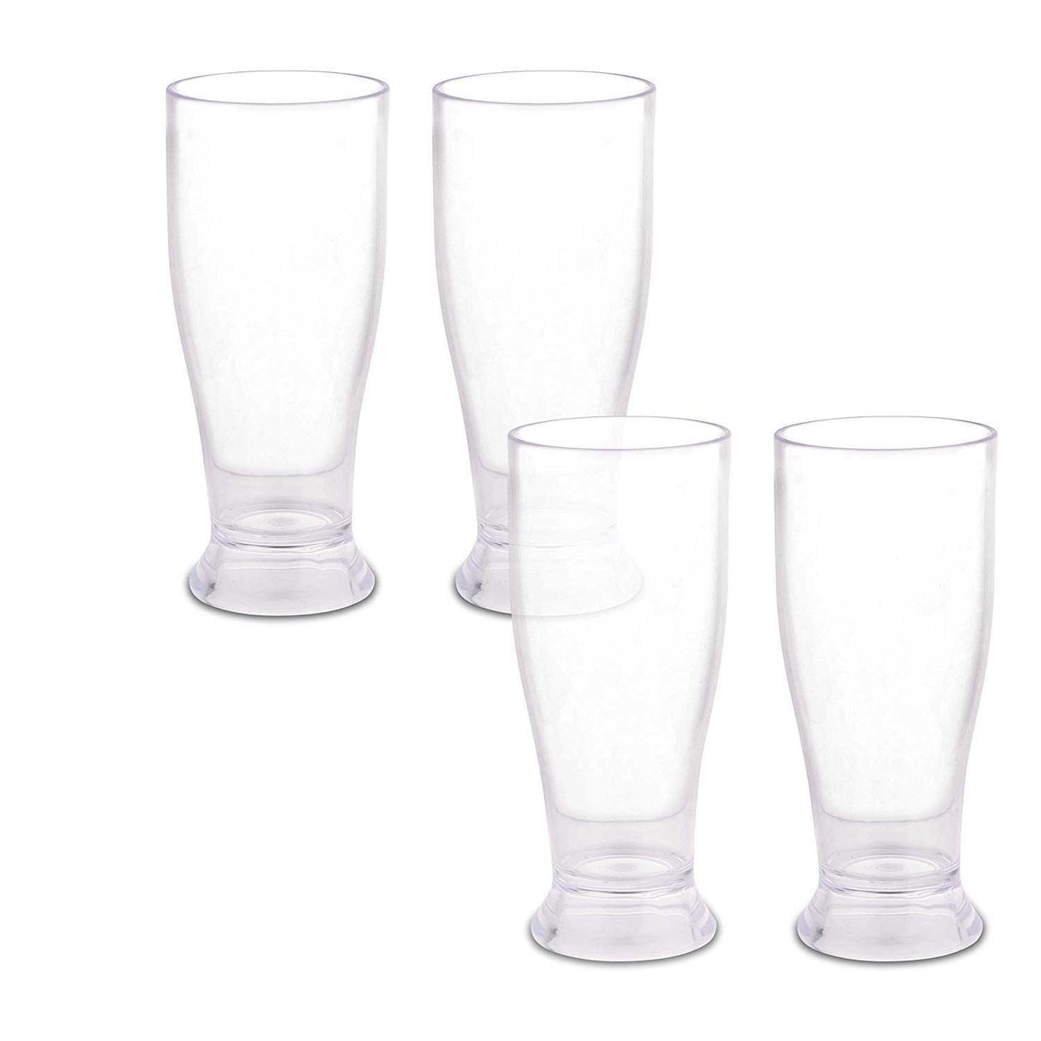 Homeries Plastic Drinking Glasses Tumbler (Set of 4) Reusable Acrylic