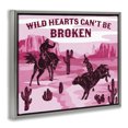 thumbnail image 3 of Stupell Industries Wild Hearts Can't Be Broken Gray Framed Floater Canvas Wall Art design by Diane Labombarbe, 25 x 31, 3 of 9