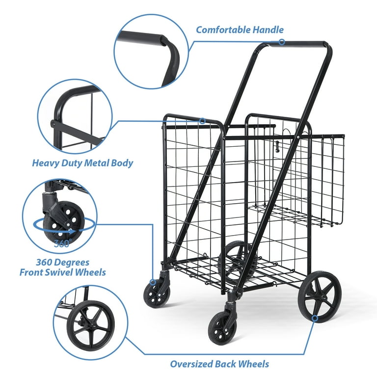 Foldable Utility Cart With Wheels Portable Heavy Duty - Temu