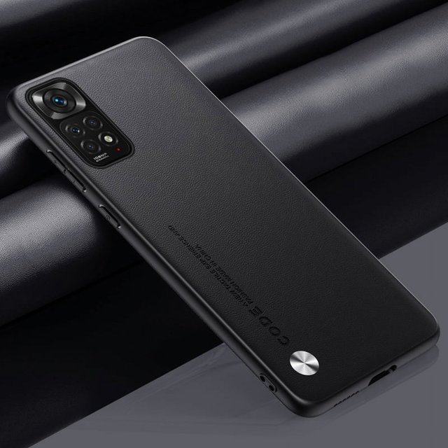 Luxury PU Leather Case For Xiaomi Redmi Note 11S 11 Pro Back Cover Matte Silicone Protection Phone Case For Redmi Note 11E Pro Black Redmi Note 11E Pro