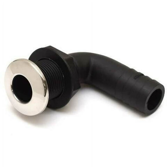 Carver Boat Thru Hull Elbow 7408407 | 90 Degree 1 1/8 Inch Stainless