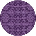 thumbnail image 1 of Ahgly Tapis Rond Lavable en Machine Intérieur Transitionnel Iris Violet, 4 Pieds Rond, 1 of 7