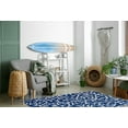 thumbnail image 3 of 4' x 6' Simply Daisy Seaweed Beach Style Chenille Area Rug, Nautical Navy, 3 of 4