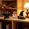 thumbnail image 5 of 3 Pack Fall Halloween Wooden Table Decorations, Spooky Ghost Letter Tiered Tray Ornaments, Vintage Rustic Table Centerpieces, Weather-Resistant Seasonal Decor for Indoor Household Spaces, 5 of 6