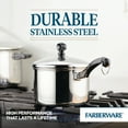 thumbnail image 5 of Farberware Classic Series 2 Quart Stainless Steel Sauce Pan with Lid, Induction Compatible, Metal Utensil and Dishwasher Safe, Stainless Steel, 5 of 10