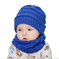 thumbnail image 6 of Toddlers Kid Boys Winter Knit Warm Beanie Hat Pom Cap Neck Warmer Scarf Set for 2-7 years Old with Lined, 6 of 8