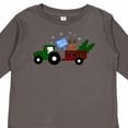 thumbnail image 4 of Inktastic Plaid Christmas Tractor with Cute Reindeer Boys or Girls Long Sleeve Toddler T-Shirt, 4 of 5