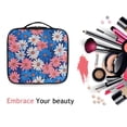 thumbnail image 6 of FORMRS Travel Makeup Bag Large Capacity Train Case Cosmetic Organizer with Adjustable Dividers, Pink Flowers Pattern, 6 of 8