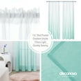 thumbnail image 3 of Deconovo Ombre Linen Sheer Curtains Rod Pocket Voile Drapes for Living Room Bedroom, 2 Panels, 52 x 108 inch Light Blue, 3 of 5