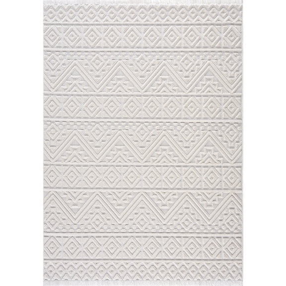 United Weavers Chelsea Area Rug 2920 81299 Kane White, 7'10" x 10'6",White