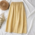 thumbnail image 4 of CCRFTGI Gingham Maxi Skirts for Women Casual A Line High Waist Long Plaid Skirt With Bow Summer Beach Vacation Outfits Flowy Skirts for Women Yellow XL, 4 of 7