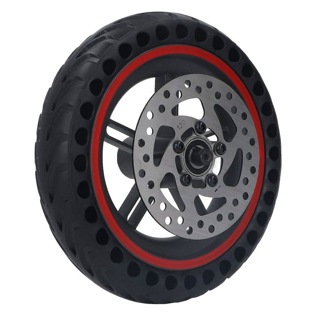Conjunto de rueda trasera para patinete eléctrico Xiaomi PRO PRO2 M3, repuesto de neumático celular con freno de disco de 120 mm, color rojo