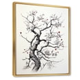 thumbnail image 2 of Designart "Grey White Tree Graphite II" Landscape Trees Floater Framed Canvas Wall Art, 2 of 7