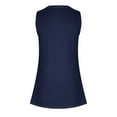 thumbnail image 6 of Fartey Long Tank Tops for Women 2025 Summer Sleeveless Shirts Soft Comfy Solid Color Crew Neck Camis Top Loose Flowy Beach Vacation Camisoles Navy L, 6 of 6