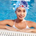 thumbnail image 4 of WHAMVOX Swimming Cap for Kids Cute Cartoon Design Silicone 1Pack, 4 of 5