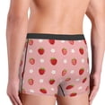 thumbnail image 6 of Cauagu Strawberries Print Boxer Briefs for Men,Comfortable Breathable Men's Underwear Moisture Wicking Underpants -Small, 6 of 8
