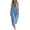 Blue, variant on Womens Sleeveless Maxi Dress V Neck Contrast Collar Caftan Dress Casual Loose Fit Cotton Linen Long Sundress with Large Pockets
