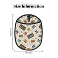 thumbnail image 3 of Pofeuu Retro Vintage Tape Print Silicone Pot Mat Mitten With Hanging Loop Heat Resistant Oven Mitts Non-Slip Bbq Baking Smoking Potholders, 3 of 7