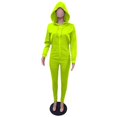 thumbnail image 3 of Pntutb moda mujer otoño dama Split 2 piezas traje deportivo conjunto Casual Color sólido traje Pntutb Pntutb-2710, 3 of 5