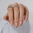 thumbnail image 1 of Set de uñas BtartBox Short Square Gold Winter 30 de Press On Nails, 1 of 7