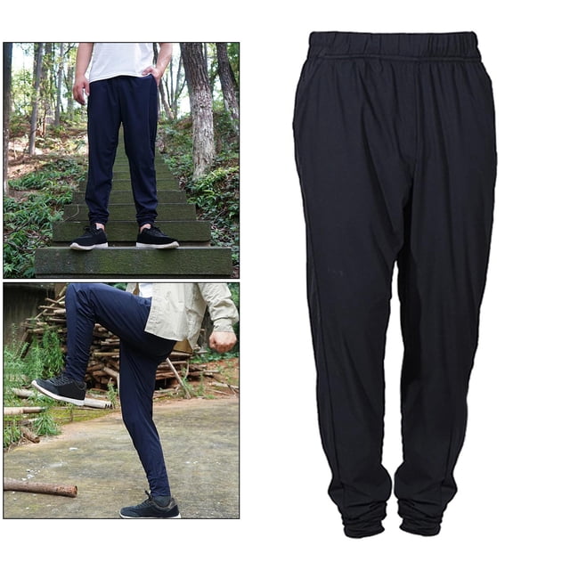 Hombre Pantalones elásticos de secado rápido al aire libre Correr Fitness Cintura elástica Senderismo Pantalones resistentes al agua Deportes Gimnasio S Macarena Pantalones elásticos de secado rápido