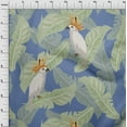 thumbnail image 4 of oneOone Polyester Spandex Bluish Violet Fabric Tropical Parrot With Leaves Quilting Supplies Print Sewing Fabric By The Yard 56 Inch Wide, 4 of 4