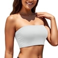 thumbnail image 3 of Kingdiese Womens Plus Size's Solid Bandeau Bikini Top Strapless High Cut Swimwear For Pool And Beach Everyday Comfort And Bride Bathing Suits for Women plus Size, Size M, 3 of 6