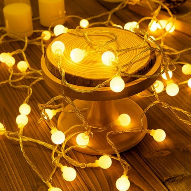 Guirnalda de luces LED impermeable para exteriores, lámpara de hadas para boda, jardín, decoración de Navidad, 10M, USB/batería