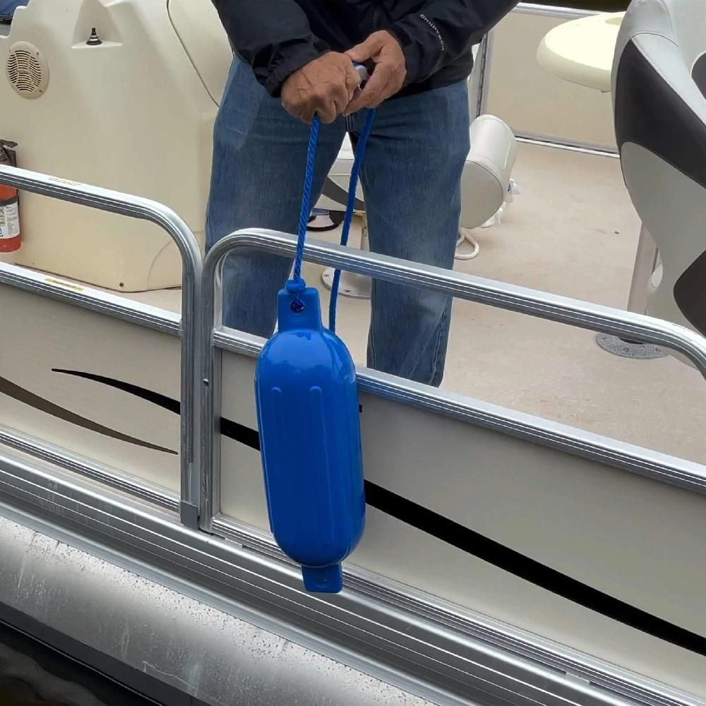 Blue Dog Marine Fender Line, 3/8" X 5' Solid Braid Boat Fender Lines, Fender Boat Lines, Set of 2 Buoy Marine Rope for Boats