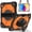 Orange, variant on REQO Case for iPad A19 12th/A16 11th（2026/2025） Shockproof Case Heavy Duty Hybrid Cover Rotatable Stand, Detachable Strap & Built-in Pencil Holder, Anti-Scratch Silicone PC Armor