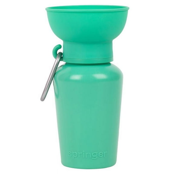 Springer 8096751 20 oz Green Flip Plastic Pet Travel Bottle for Dogs