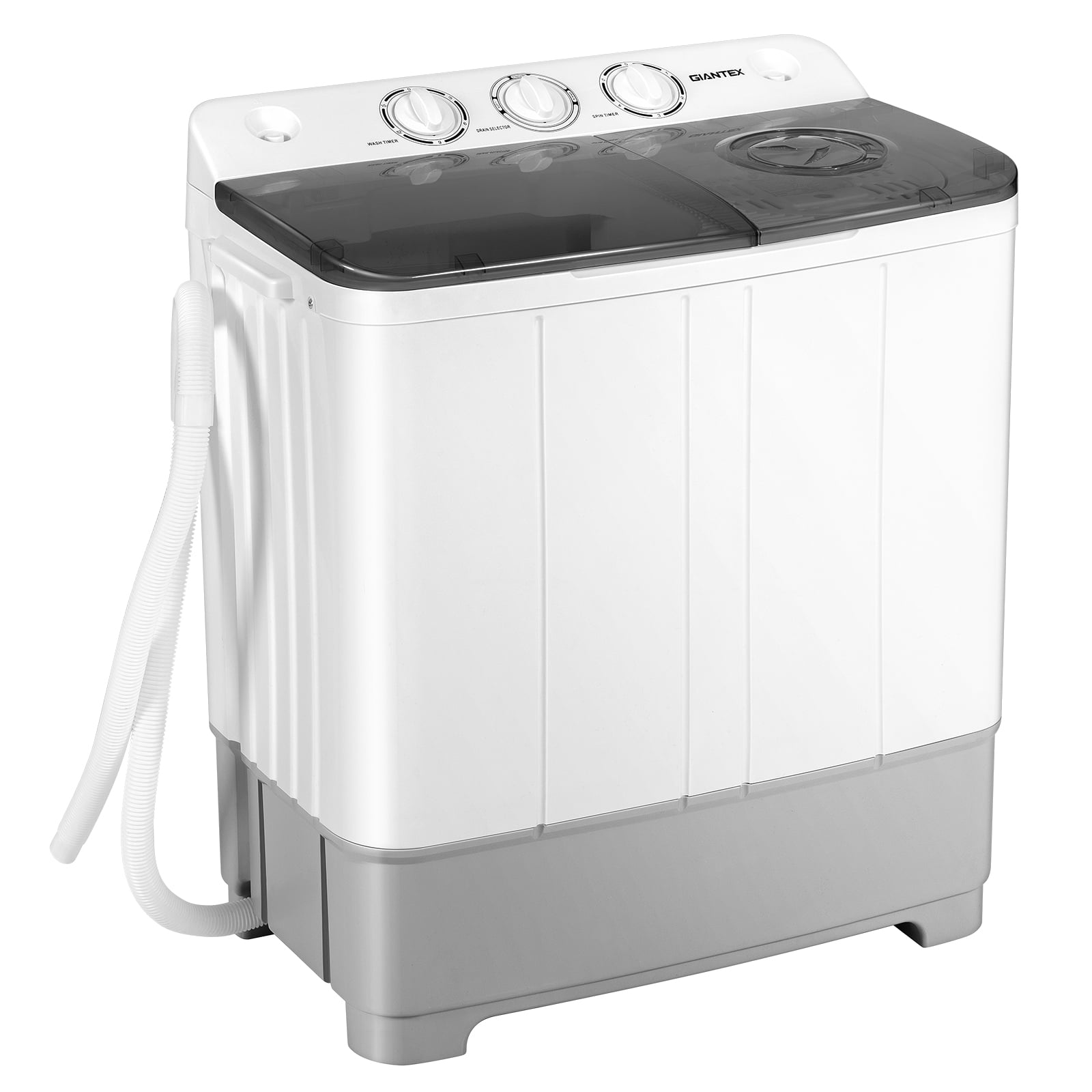 Nictemaw Compact Twin Tub Portable Mini Washing Machine， Washer 13.2lbs Semi-Automatic with Time Control Function for Bathroom,Apartments 8lbs Black RV Camping &Spiner Dorms 