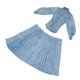 thumbnail image 5 of Conjunto de ropa para muñecas, elegante y moderno conjunto de falda larga y blusa para escala 1/6 Azul, 5 of 9