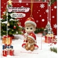 thumbnail image 5 of First Christmas Ornament for Baby, 2025- My First Christmas Ornament Keepsake for Baby, Baby in Santa Hat Holding Teddy Bear, Baby’s First Christmas Decoration, 5 of 8