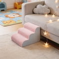 thumbnail image 4 of Dog Stairs for Small Dogs, 3-Steps Dog Ramp for Bed and Couch, Pet Stairs for Small Dogs & Cats, Non-Slip Pet Bedside Climbing Ladder, Easter Gifts for Pet Lovers ( High 13.7 inch) C, 4 of 7
