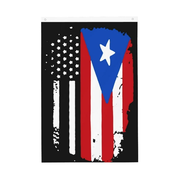 House Flag America Puerto-Rico Flag Garden Flag Decorative House Yard Double Sided Flag For Decoration (2x3ft)
