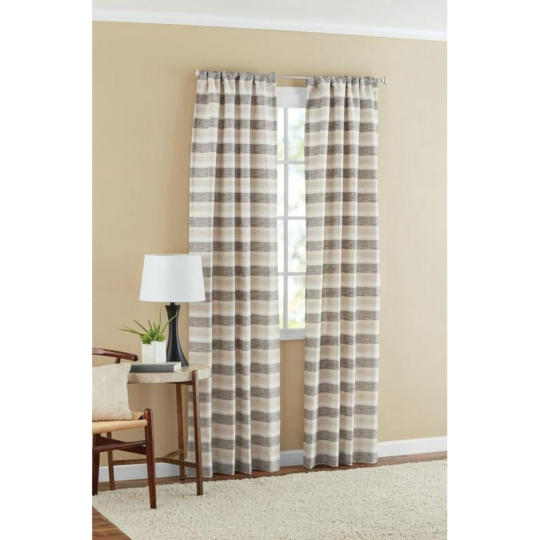 Mainstays Farmhouse Light Filtering Rod Pocket Panel, Set of Mainstays Farmhouse Light Filtering Rod Pocket Panel, Set of