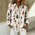thumbnail image 3 of ZQUUVOU Women's Plaid Shirts Printed Button Down Long Sleeve Collared Tops Blouse for Business Casual Office Outfits Multicolor F, 3 of 7