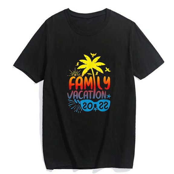 Travel T-shirt family vacation novelty graphics casual short-sleeved tops