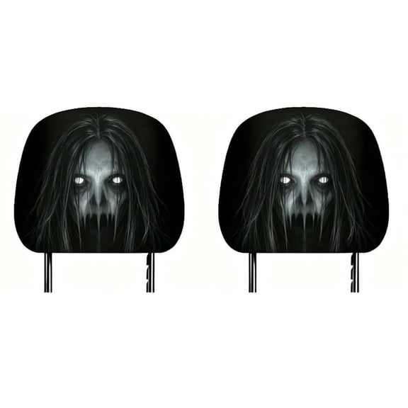 2Pcs Funny Car Headrest Covers High Elastic Soft Polyester Fabric, Stretchy Seat Headrest Protector, Universal Fit for Auto Interior Decoration